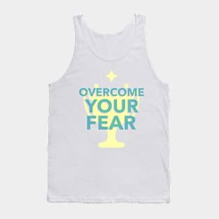 Overcome your fear trophy sparkle Tank Top